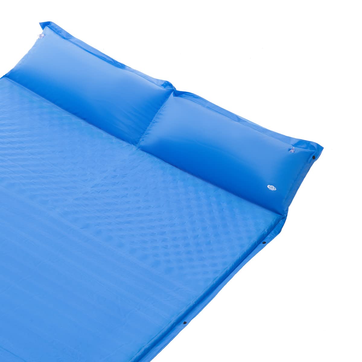 NILS Camp - Selbstaufblasende Matratze – luftmatratze selbstaufblasend - Isomatte Selbstaufblasend – 186x130x3 cm - Blau