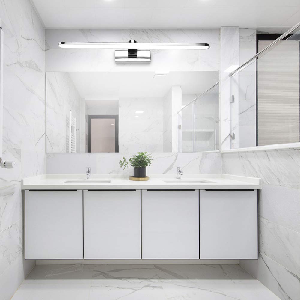 Lampe Miroir Salle De Bain Klighten LED 32W - 120cm, IP44, Blanc Froid 6000K, Argent - Moderne