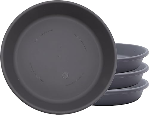 Miniatura 47 de The HC Companies Platillos para macetas – Plato de plástico para plantas para exteriores e interiores – Bandejas de macetas de diseño tradicional