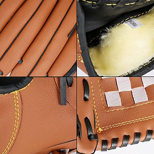 Kids Baseball Glove Soft Pu Leather Cushion Left Hand Glove Softball Tee Ball Glove Mitts Easy Break In Right Hand Throw Youth Teeball Fielding Glove Infielder's Mitt For Boys Girls Child 11.5 Inch #TOP6