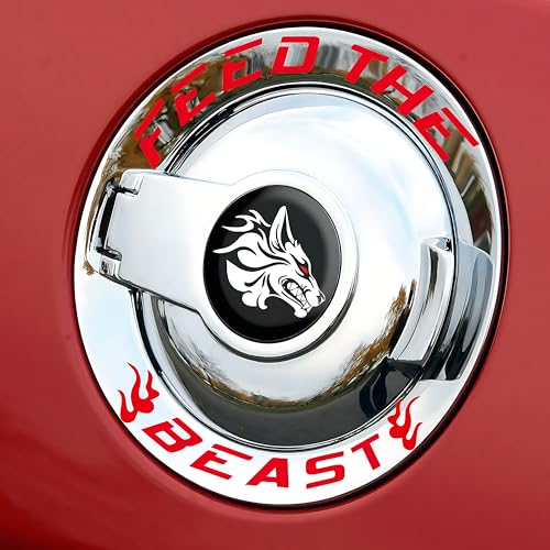 Insignia Hellhound Dodge Challenger con emblema de vinilo premium Feed The Beast 5