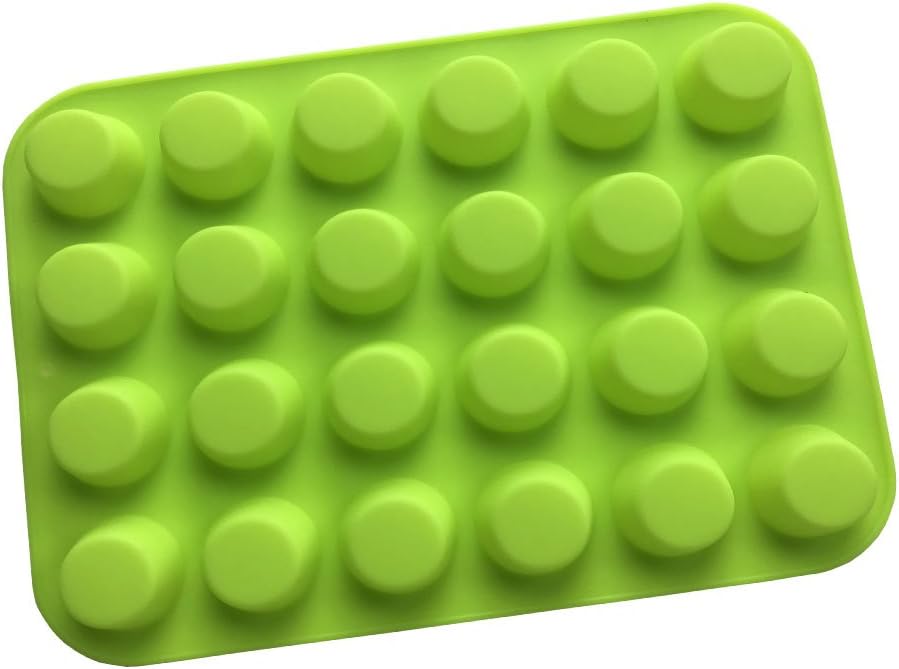 Silicone Muffin Mold Candy Molds Cupcake Baking Molds Silicone Baking Molds24 Cavity Silicone Ice cube Tray Cake Chocolate Silicone mold Biscuit Cake Mold Muffine silicone Mold Round Soap Mold
