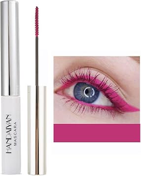 4D Mascara Colorful Fiber Mascara Charming Long Lasting, Thick & Long Eyelash Waterproof and Smudge-proof Eyes Makeup, Pink