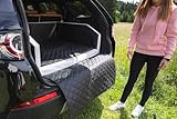 Autohundebett Reisebett Hundebett für Kofferraum Transportsystem 100x70cm (Farbe: schwarz)