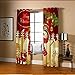 KnBoB Cortinas Opacas Cortinas Aislantes Termicas Poliéster 2 Cortinas 137x138 CM Monigote de Nieve Merry Christmas - GT7M
