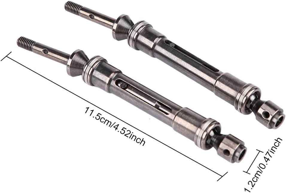 RC Car Drive Shaft, 2 Pcs Metal Rear Drive Shaft for Traxxas Slash 1/10 Short Truck SLA017 SLA018 RC Car Parts Model Accessory