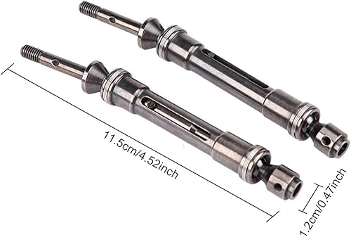 Miniatura 7 de Eje de transmisión de coche RC, 2 piezas de eje de transmisión trasero de metal para Traxxas Slash 1/10 camión corto SLA017 SLA018 RC piezas de