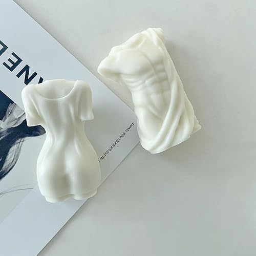 Miniatura 4 de Molde de vela con forma de cuerpo humano, para mujeres, hombres musculosos, figuras masculinas, molde de silicona para jabón, cera de soja, resina