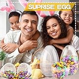 15 Pcs 8 Inch Fillable Clear Easter Eggs Jumbo Transparent Easter Eggs Plastic Large Easter Eggs Empty for Easter Egg Hunt Supplies - Image 7