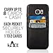 Samsung Galaxy S7 Edge 100% Genuine Leather Wallet Card-Holder Black Case
