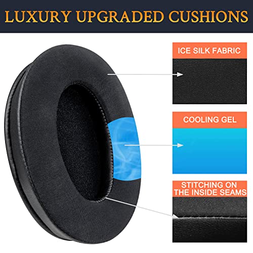 Soulwit Cooling-Gel Replacement Earpads For Sony Wh-1000Xm3 (Wh1000Xm3) Over-Ear Headphones, Ear Pads Cushions With High-Density Noise Isolation Foam, Added Thickness - Black #TOP2