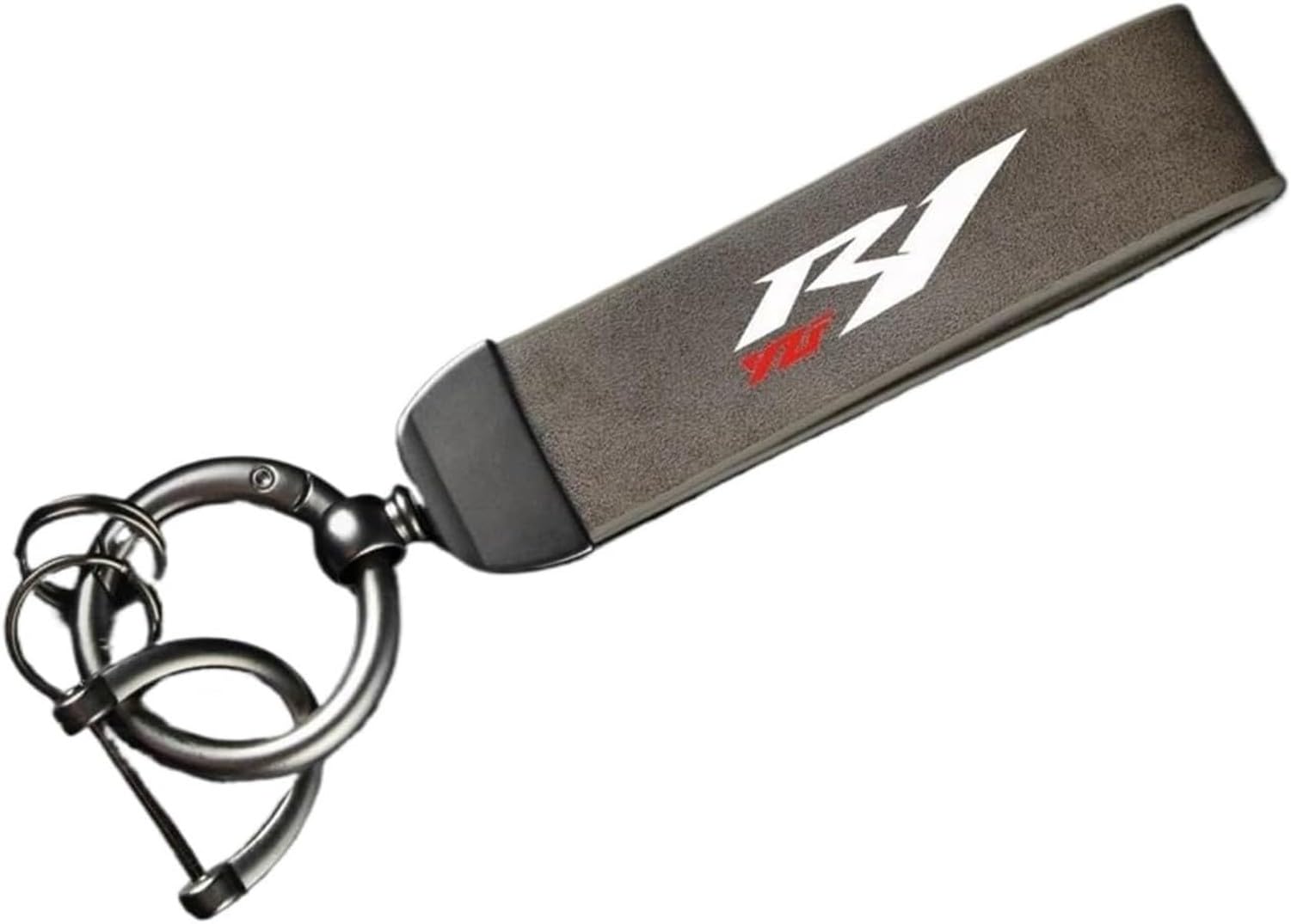 XIUNYIE Genuine Leather Motorcycle Key Fob Keychain for YZF R1, R1S: Holder Keyring Protective Key Organiser Motorbike Accessory, D