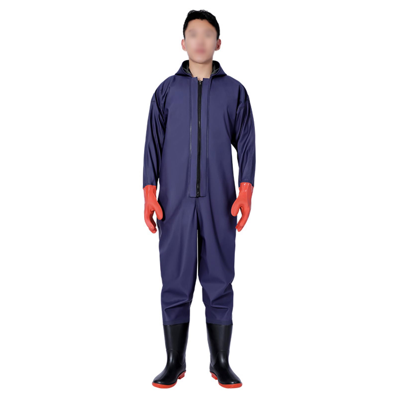 Wędkarskie spodniobuty dla mężczyzn i kobiet z butami Wodery oddychające Wodery wędkarskie z PVC na całej klatce piersiowej Lekkie, pogrubione spodniobuty wędkarskie z butami