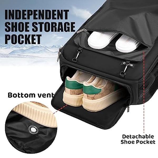 OSOCE Zaino da viaggio bagaglio a mano zaino da trekking zaino casual con scomparto per scarpe