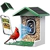 isYoung Smart Bird Feeder with Camera, 2.5K QHD, AI Identify 16000+ Birds,Dual Solar Panel, AI Auto-Capture & Motion Detection, IP65 Weatherproof,170 Field of View, Perfect Bird Watching Gift