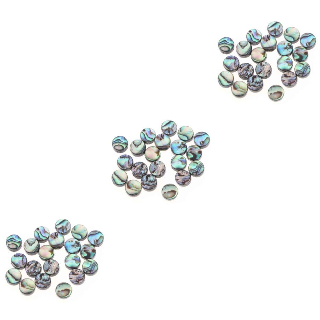 Perles coquille abalone : lot de 60 pièces pour création de bijoux et bracelets DIY