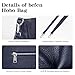 befen Soft Real Leather Medium Crossbody Hobo Bags for Women, Woman Shoulder Satchel Purses Top Handle Handbags Navy Blue