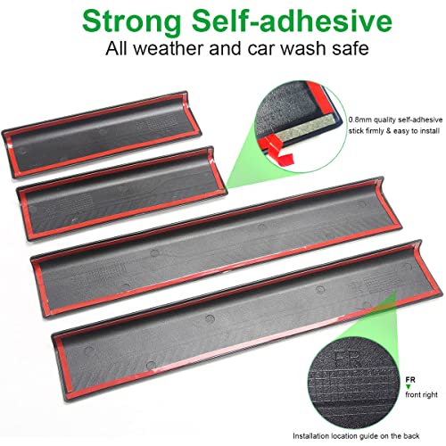 Fgo-Togo Car Door Sill Guards For Ford Bronco 4 Door 2021 2022 Abs Door Edge Entry Guard Door Sill Edge Guard Scuff Plate Threshold Protection Trim Sticker Scratch Film For Ford Bronco Accessories #TOP5