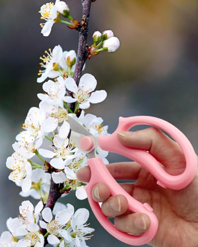 Tijeras para flores set 12 piezas color rosa miniatura 5
