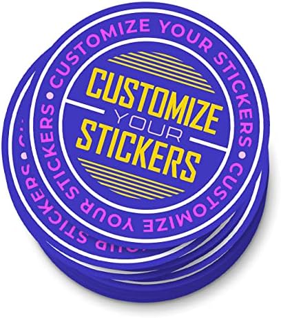 Hot4TShirts Personalized Stickers — Custom Vinyl Stickers Labels for Business — Logo Stickers for Business Customized — 50 Pack (2"x2" Circle)