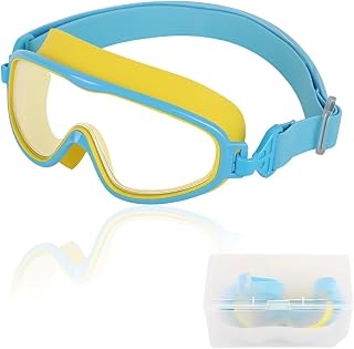 PROBEROS® Swimming Goggles for Kids, Big Frame Leakproof Anti-fog Swim Goggles, Soft Fit Swimming Goggles for Children, So... Price In India