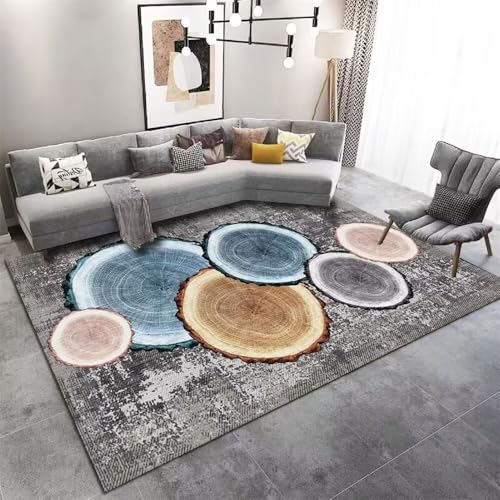 Tapis durable bleu géométrique de qualité supérieure 120x180