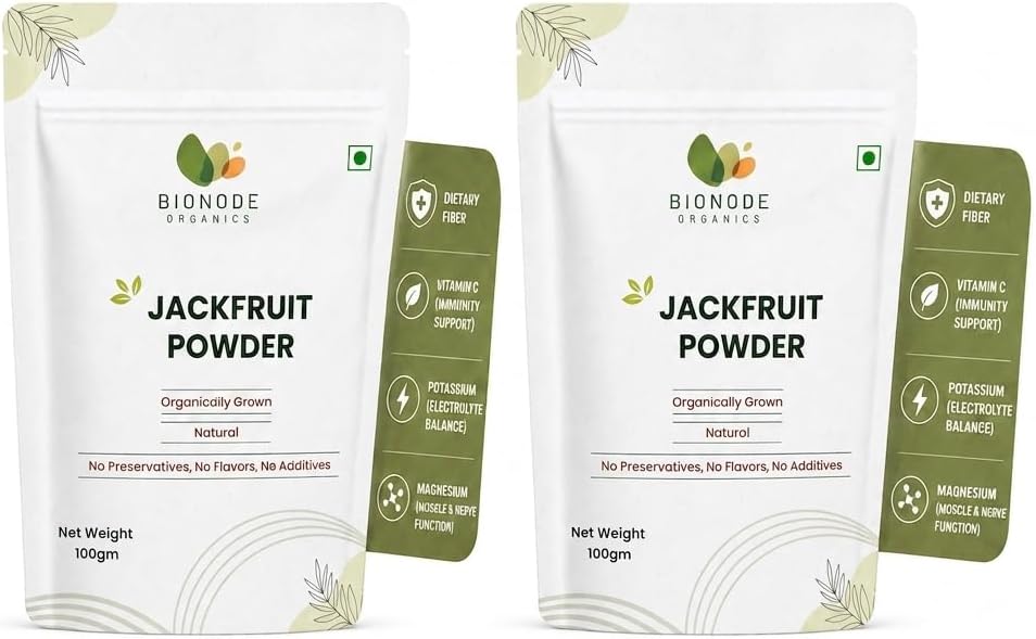 Jackfruit Powder Gluten Free,| Anti Acne | Supports Digestive Health | Boosts Immunity | Improves Vision |Organic & Natural Ingredients | 200 gm (2 x 100gm) (Pack of 2)