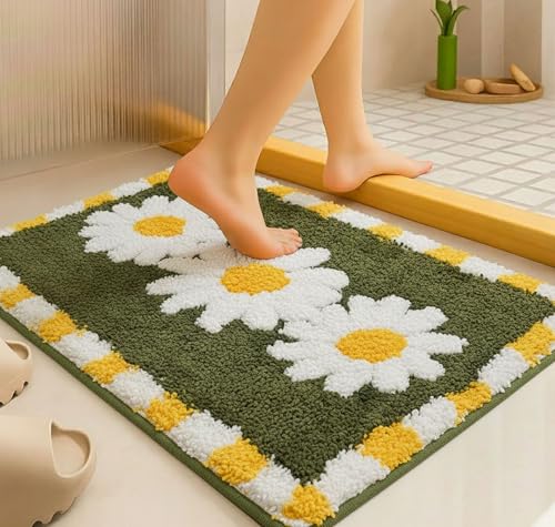 Image of HOMEKART Microfiber Bath Mat 2000 GSM, Super Soft & Absorbent Anti-Skid Bathroom Floor Mat, Quick Dry Door Mat for Bathroom, Bedroom & Kitchen (40x60 cm, Navy Blue) Pack of 1