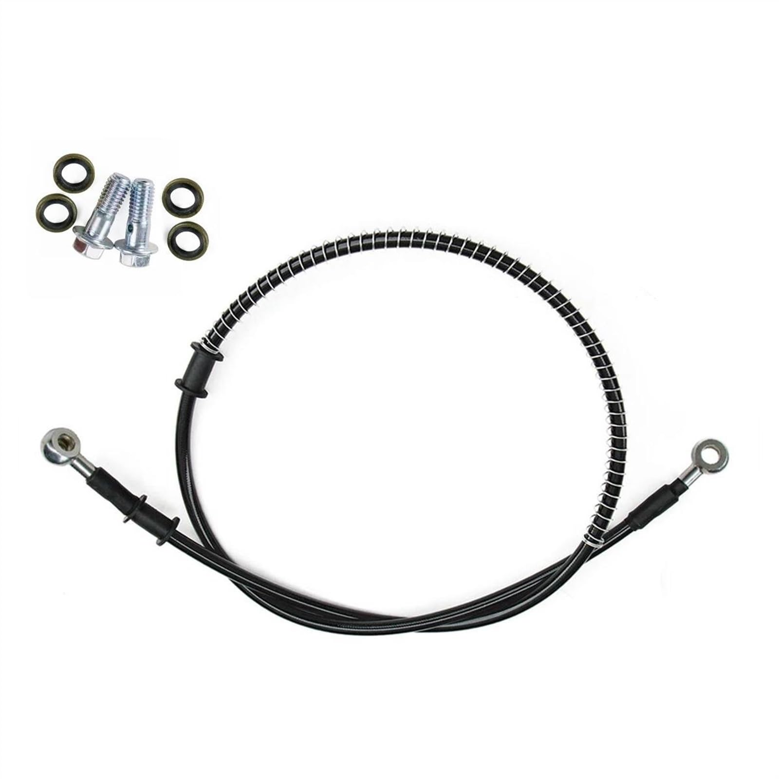 Ksxzw One Color Motorbike Part 400Mm-2300Mm M8 0° Motorcycle Braided Steel Hydraulic Brake Line Clutch Oil Hose Tube Pipe(1100Mm)