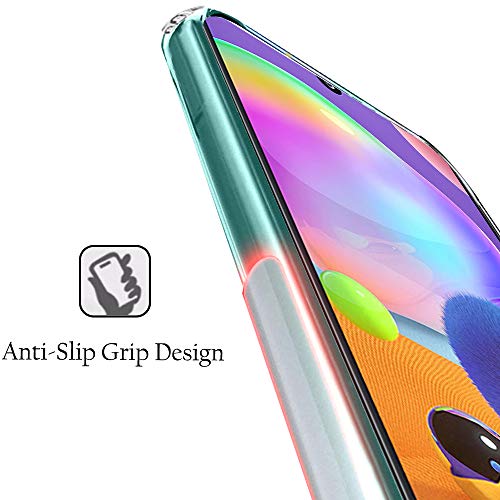 Image of TheGiftKart Ultra Clear Slim Anti-Slip Grip Soft Silicone Back Cover Case with Complete Camera Protection & Anti-Dust Plugs Built-in for Samsung Galaxy A31 (Transparent)