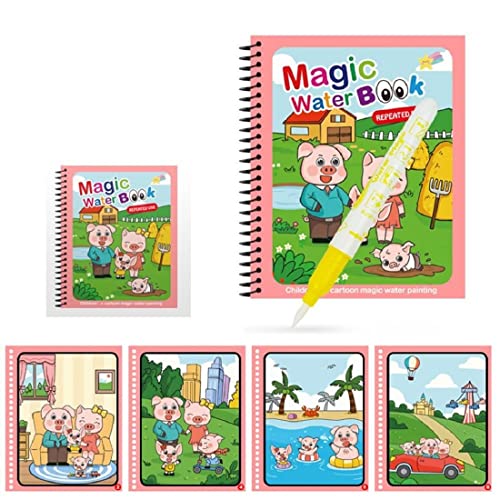 Mopslik - Kids Magic Water Colouring Book Disappearing Reusable Self Drying Coloring Activity Book (Prints May Vary) (B0BKH2JWF8) Amazon Price History, Amazon Price Tracker