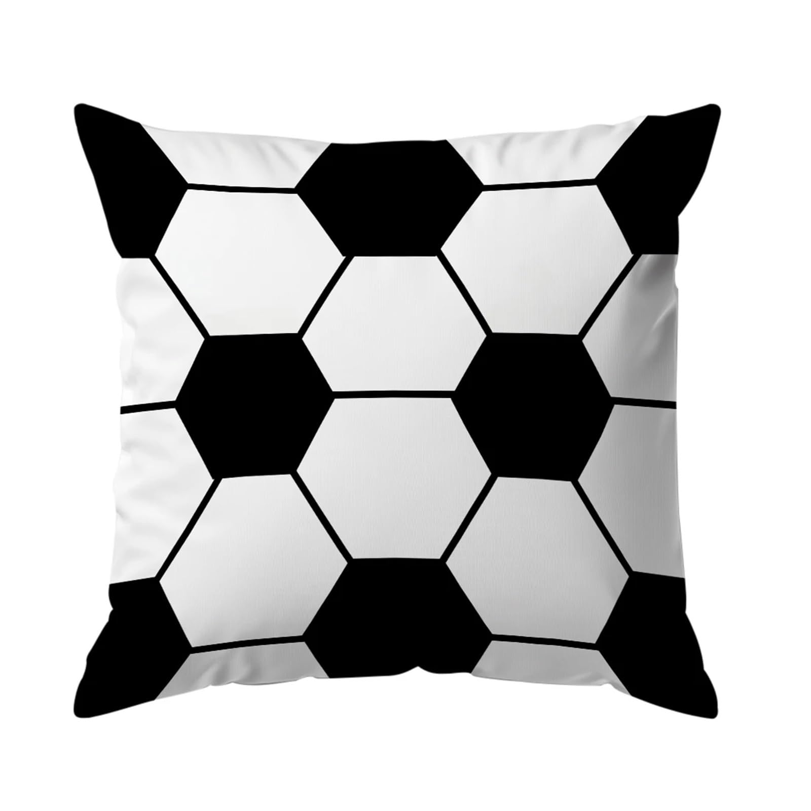 SNGUOQ 50x50cm Football Pattern Pillow Square Bedroom Sofa Cushion Zipper Living Soft Home Car Office Decor For Sofas And Bedrooms(Color4)