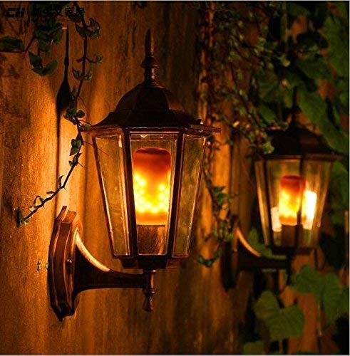 MINTSSOUL LED Flame Effect Fire E26 Light Bulbs,Creative with Flickering Emulation Lamps,Simulated Nature Fire in Antique Lantern Atmosphere for Holiday Hotel/Bars/Home Decoration Restaurants(2 Pack)