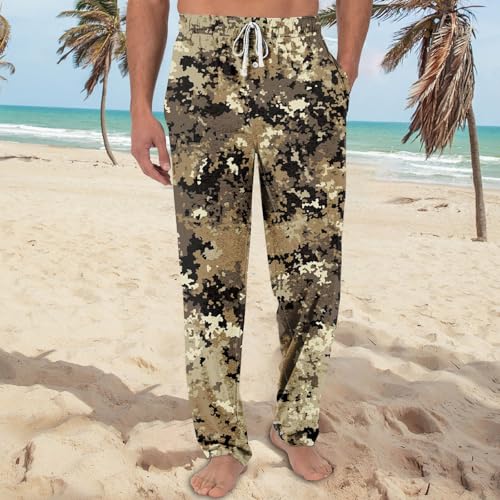 GOFULY Pajamas Pants For Men Wide Plaid Sleep & Lounge Pj Bottoms Elastic Waist Drawstring Knit Pants Casual Sleepwear Pants2