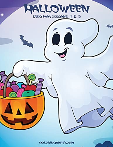 Halloween libro para colorear 1 & 2 (Spanish Edition)