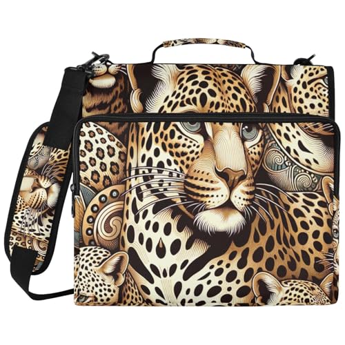 Leopard Art �o�C���_�[�o�b�O �h�� 3�����O�o�C���_�[�P�[�X �m�[�g�p�\�R���|�P�b�g�t�� �w�Z��E��p�t�@�C���I�[�K�i�C�U�[