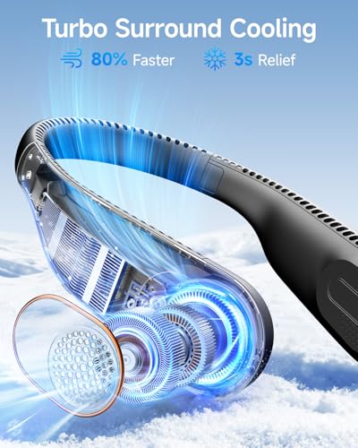 Sweetfull Portable Neck Fan: 5200mAh Bladeless Personal Fan — view 3