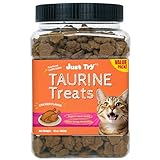 Just Try 16 OZ Taurine Treats with Coenzyme Q10 for Cats - Coq10 & Taurine for Cat to Support Feline Heart Health - Chicken Flavored Chews - Vitamins Snacks Treats