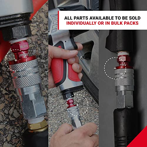 Milton S-314Mkit Colorfit Coupler & Plug Kit - (M-Style, Red) - 1/4" Npt, (14-Piece) #TOP2