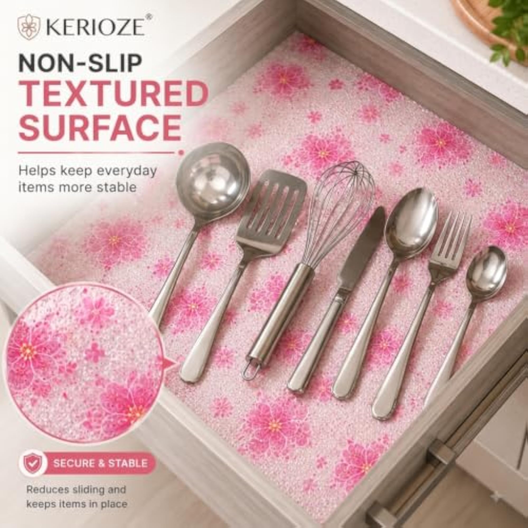 Non-Adhesive Drawer Liner Shelf Liners for Kitchen