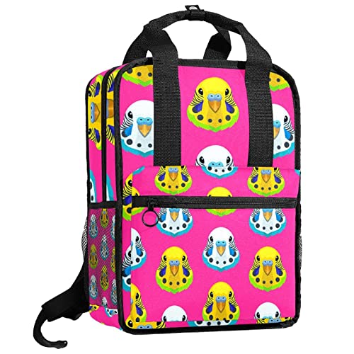 Sac à dos unisexe jaune avec bretelles ajustables pour adulte et adolescent style tropical