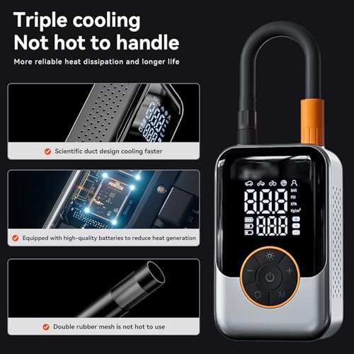 Compresor de aire para coche ideal para viajes en moto y rutas en exteriores 3