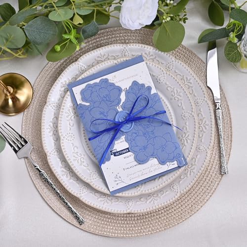 Image of Double Face Cobalt Blue Satin Thin Ribbon 1 /8 inch X 50 Yards Polyester Cobalt Blue Ribbon for Gift Wrapping Very Suitable for Weddings Party Hair Bow Invitation Decorations and More