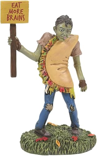 Enesco Snow Village Figurine Halloween Eat More Brains