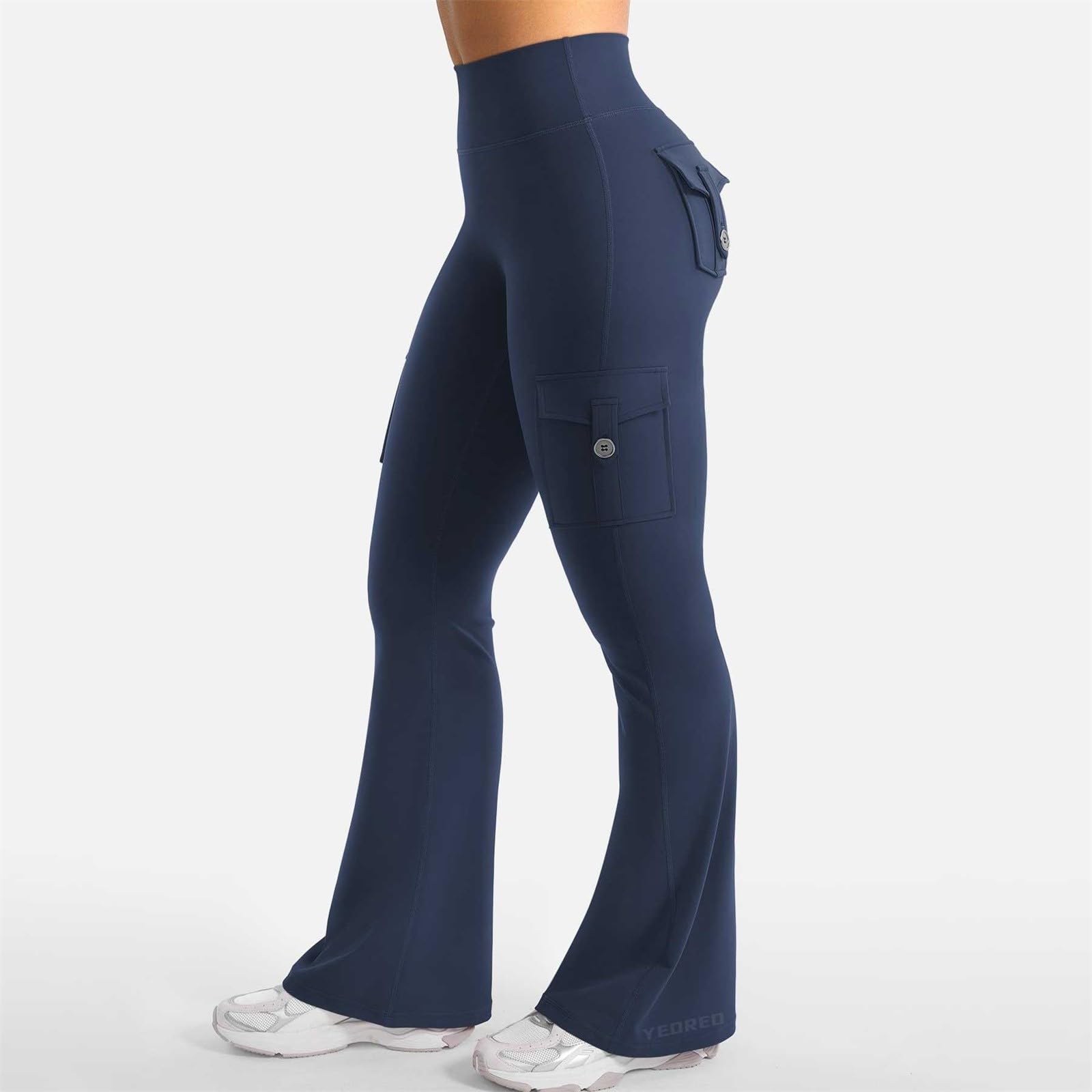 Leggings cargo da donna con tasche, pantaloni da yoga, invisibili, leggings