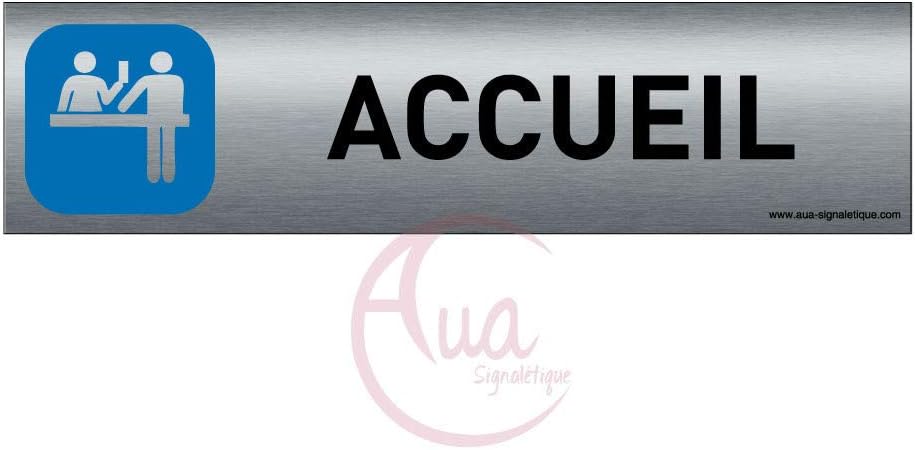AUA SIGNALETIQUE Targhetta Per Porta Alluminio Spazzolato 'Buanderie' | 150x50 Mm | Adesivo Biadesivo | Fabbricazione Francese - 3