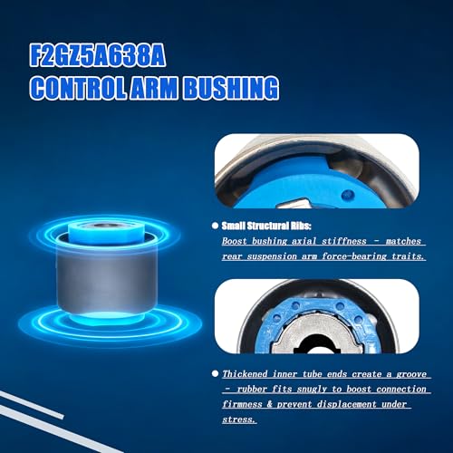 Image of 4PCS Rear Axle Suspension Bushing Kit Compatible with Ford Fusion Taurus Mondeo MK5 Edge Mustang 2013-2020, Replaces# FR3C3C270AA F2GZ-5A638 F2GC5K653AXB