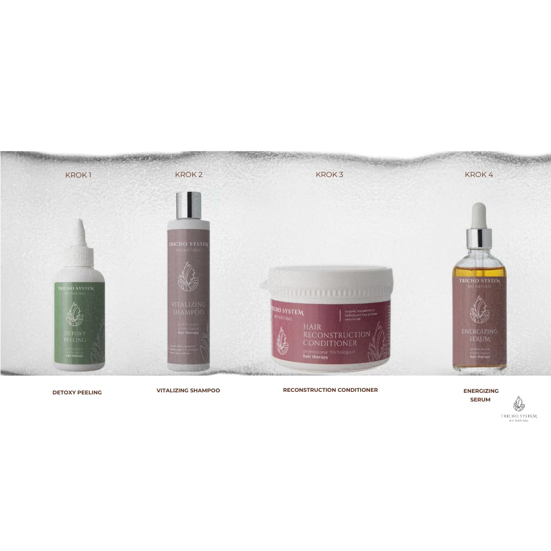 BIO NATURAL Profesjonalne Serum do Włosów, Naturalna Terapia Trychologiczna Wzmocnienie, Regeneracja i Stymulacja Wzrostu Serenoa Serrulata, Peptydy, Kwas Oleanolowy