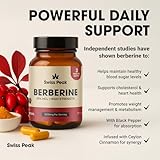 Swiss Peak Berberine 5250mg Per Serving, High Strength 99% HCL, Enhanced with Ceylon Cinnamon & Black Pepper Extract, 90 Vegan Capsules, 3 Month Supply, UK Made, Non-GMO, Gluten Free - Image 3