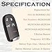 SUPALAND Remote Key Fob Replacement Fits for Jeep Compass 2017 2018 2019 2020 2021 2022 2023 2024 5 Buttons Smart Proximity Keyless Entry Remote Control 4A Chip M3N40821302 68250343AB 68250344